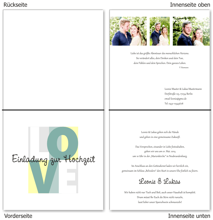  Einladungskarten Hochzeit, Hochzeitseinladungen, Hochzeitskarten, Einladungen f&uuml;r Hochzeit