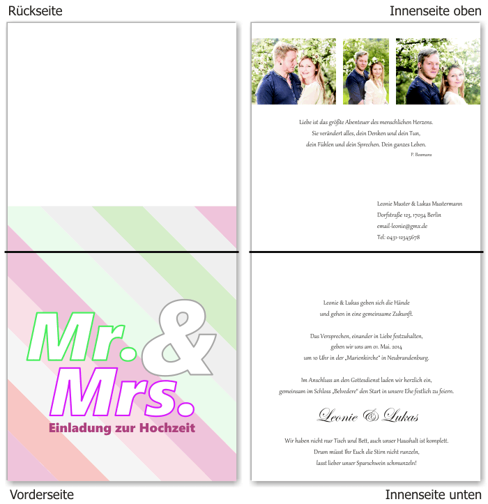  Einladungskarten Hochzeit, Hochzeitseinladungen, Hochzeitskarten, Einladungen f&uuml;r Hochzeit