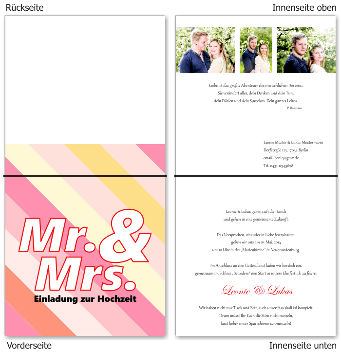  Einladungskarten Hochzeit, Hochzeitseinladungen, Hochzeitskarten, Einladungen f&uuml;r Hochzeit