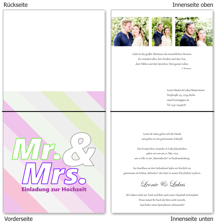  Einladungskarten Hochzeit, Hochzeitseinladungen, Hochzeitskarten, Einladungen f&uuml;r Hochzeit