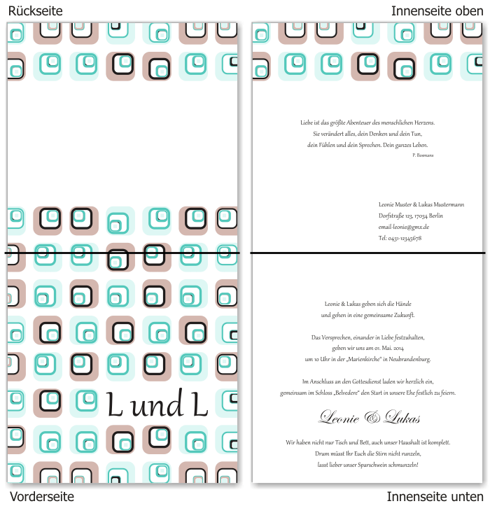  Einladungskarten Hochzeit, Hochzeitseinladungen, Hochzeitskarten, Einladungen f&uuml;r Hochzeit