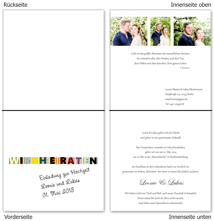 Einladungskarten Hochzeit, Hochzeitseinladungen, Hochzeitskarten, Einladungen f&uuml;r Hochzeit