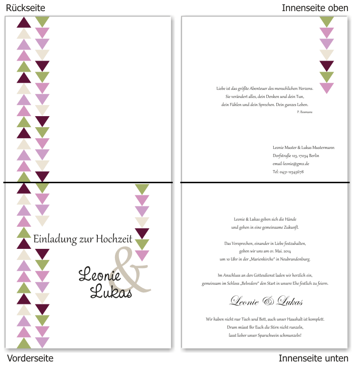  Einladungskarten Hochzeit, Hochzeitseinladungen, Hochzeitskarten, Einladungen f&uuml;r Hochzeit