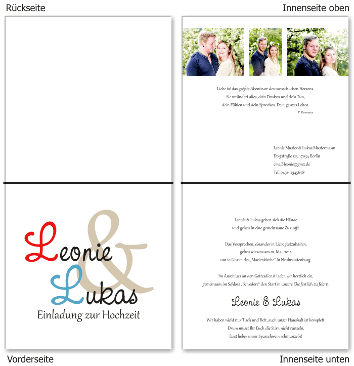  Einladungskarten Hochzeit, Hochzeitseinladungen, Hochzeitskarten, Einladungen f&uuml;r Hochzeit