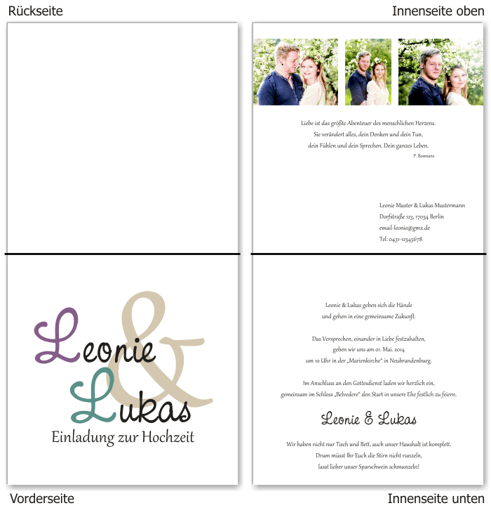  Einladungskarten Hochzeit, Hochzeitseinladungen, Hochzeitskarten, Einladungen f&uuml;r Hochzeit