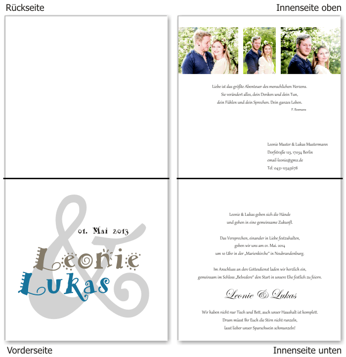  Einladungskarten Hochzeit, Hochzeitseinladungen, Hochzeitskarten, Einladungen f&uuml;r Hochzeit