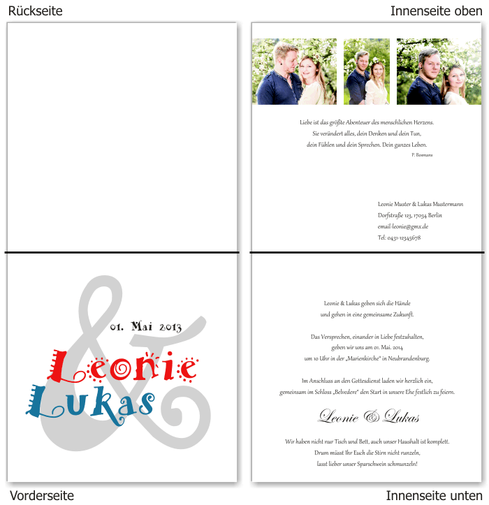  Einladungskarten Hochzeit, Hochzeitseinladungen, Hochzeitskarten, Einladungen f&uuml;r Hochzeit