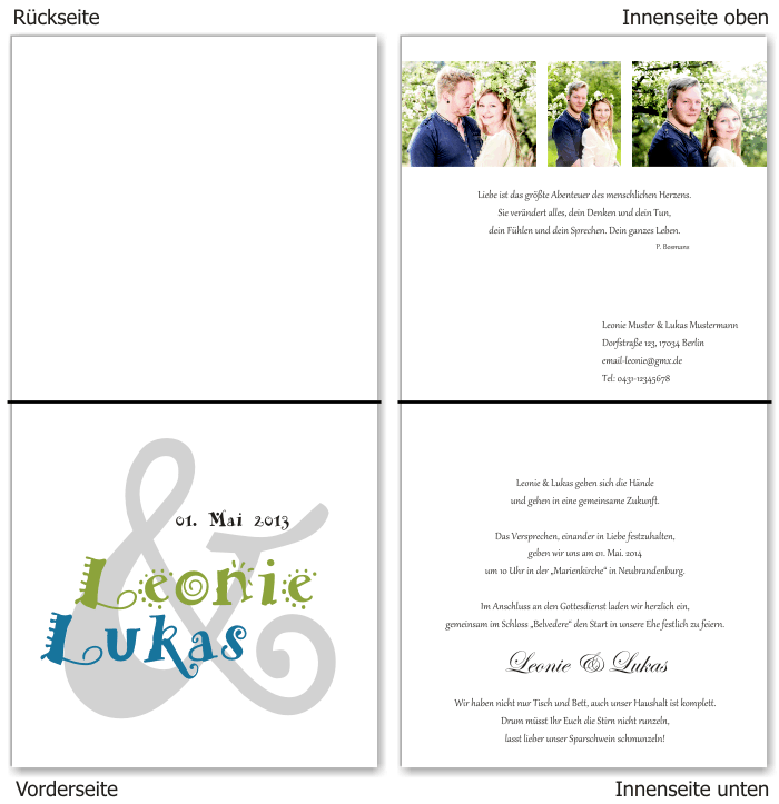  Einladungskarten Hochzeit, Hochzeitseinladungen, Hochzeitskarten, Einladungen f&uuml;r Hochzeit