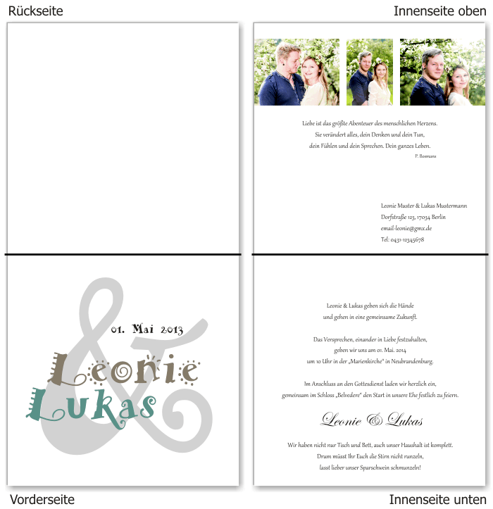  Einladungskarten Hochzeit, Hochzeitseinladungen, Hochzeitskarten, Einladungen f&uuml;r Hochzeit