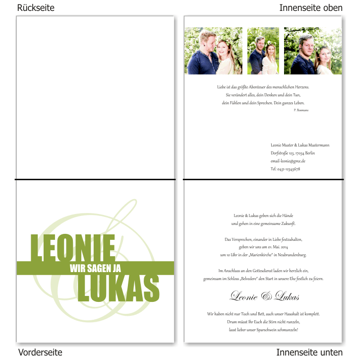  Einladungskarten Hochzeit, Hochzeitseinladungen, Hochzeitskarten, Einladungen f&uuml;r Hochzeit