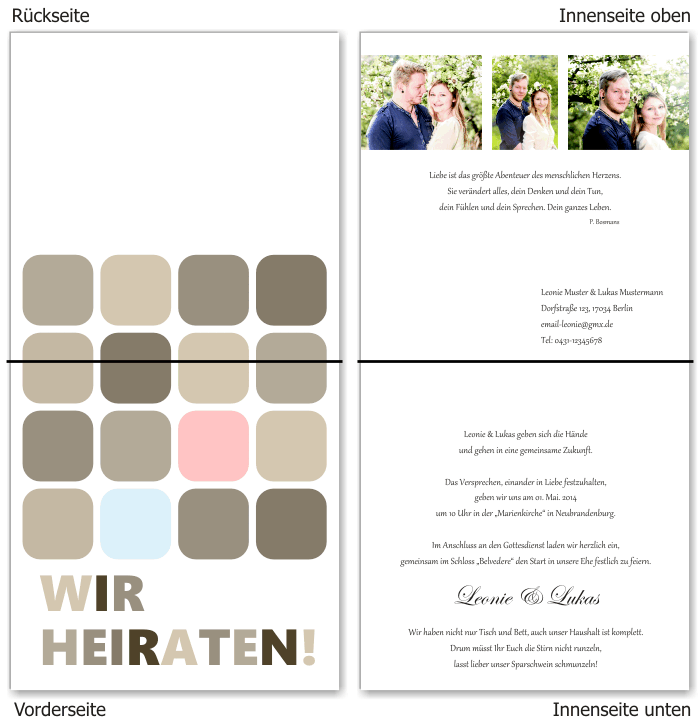  Einladungskarten Hochzeit, Hochzeitseinladungen, Hochzeitskarten, Einladungen f&uuml;r Hochzeit