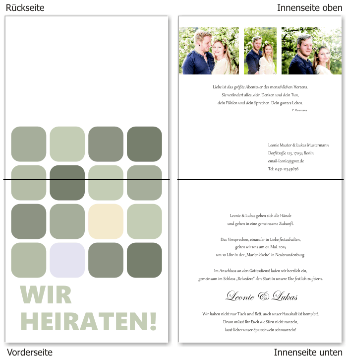  Einladungskarten Hochzeit, Hochzeitseinladungen, Hochzeitskarten, Einladungen f&uuml;r Hochzeit
