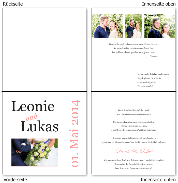  Einladungskarten Hochzeit, Hochzeitseinladungen, Hochzeitskarten, Einladungen f&uuml;r Hochzeit