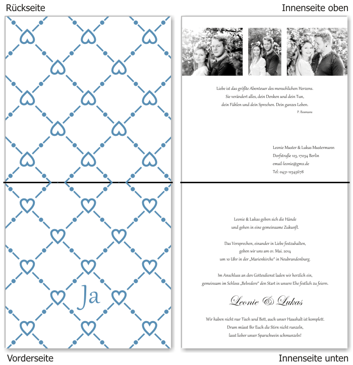  Einladungskarten Hochzeit, Hochzeitseinladungen, Hochzeitskarten, Einladungen f&uuml;r Hochzeit