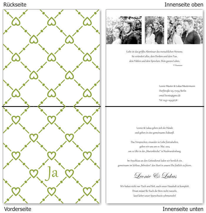  Einladungskarten Hochzeit, Hochzeitseinladungen, Hochzeitskarten, Einladungen f&uuml;r Hochzeit