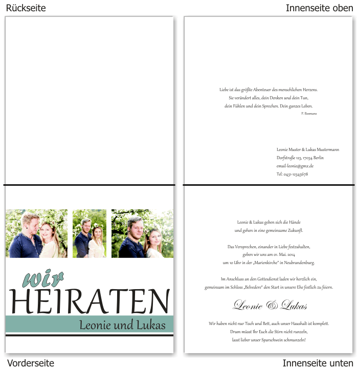  Einladungskarten Hochzeit, Hochzeitseinladungen, Hochzeitskarten, Einladungen f&uuml;r Hochzeit
