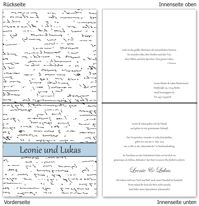  Einladungskarten Hochzeit, Hochzeitseinladungen, Hochzeitskarten, Einladungen f&uuml;r Hochzeit