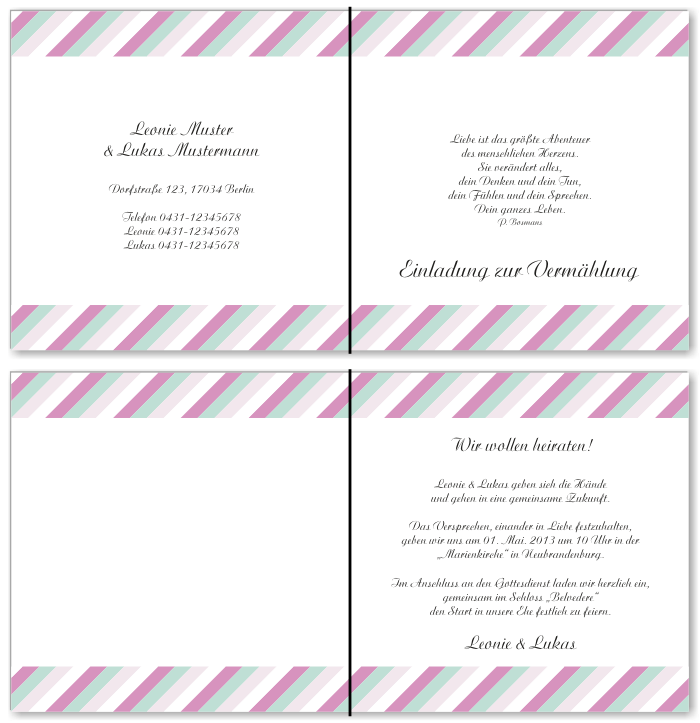 Einladungskarten Hochzeit, Hochzeitseinladungen, Hochzeitskarten, Einladungen f&uuml;r Hochzeit