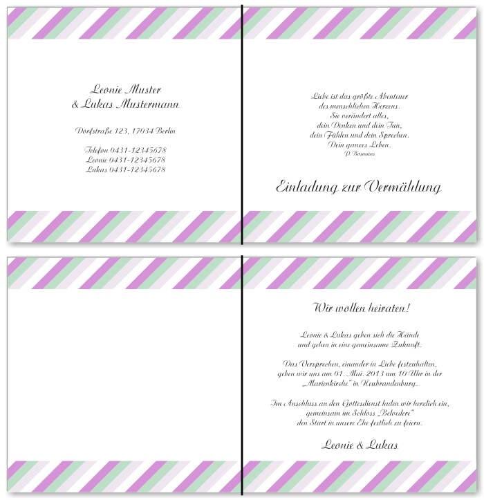  Einladungskarten Hochzeit, Hochzeitseinladungen, Hochzeitskarten, Einladungen f&uuml;r Hochzeit