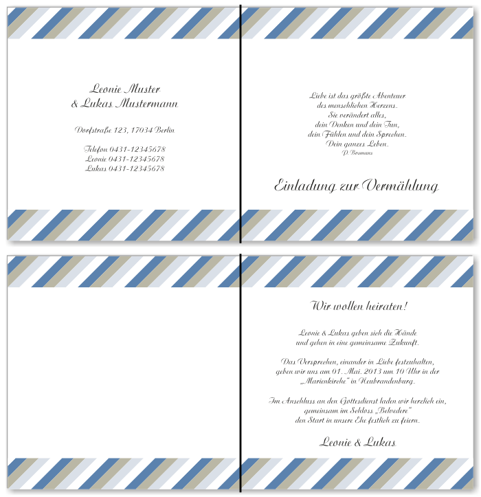  Einladungskarten Hochzeit, Hochzeitseinladungen, Hochzeitskarten, Einladungen f&uuml;r Hochzeit