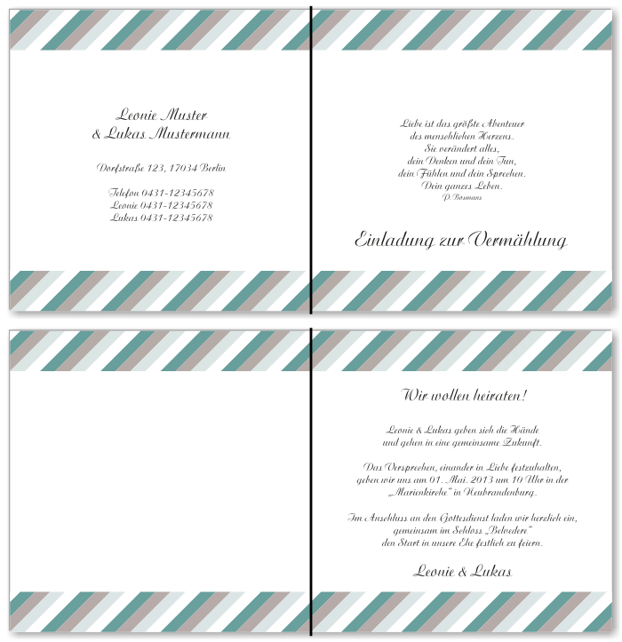  Einladungskarten Hochzeit, Hochzeitseinladungen, Hochzeitskarten, Einladungen f&uuml;r Hochzeit