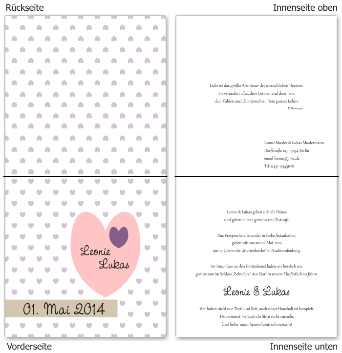  Einladungskarten Hochzeit, Hochzeitseinladungen, Hochzeitskarten, Einladungen f&uuml;r Hochzeit