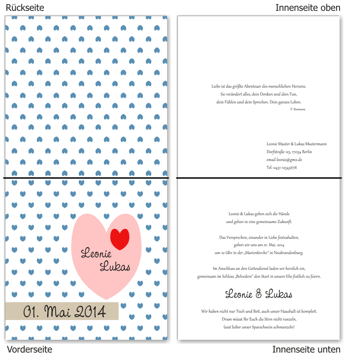  Einladungskarten Hochzeit, Hochzeitseinladungen, Hochzeitskarten, Einladungen f&uuml;r Hochzeit