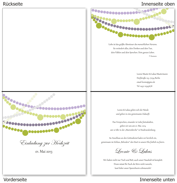  Einladungskarten Hochzeit, Hochzeitseinladungen, Hochzeitskarten, Einladungen f&uuml;r Hochzeit