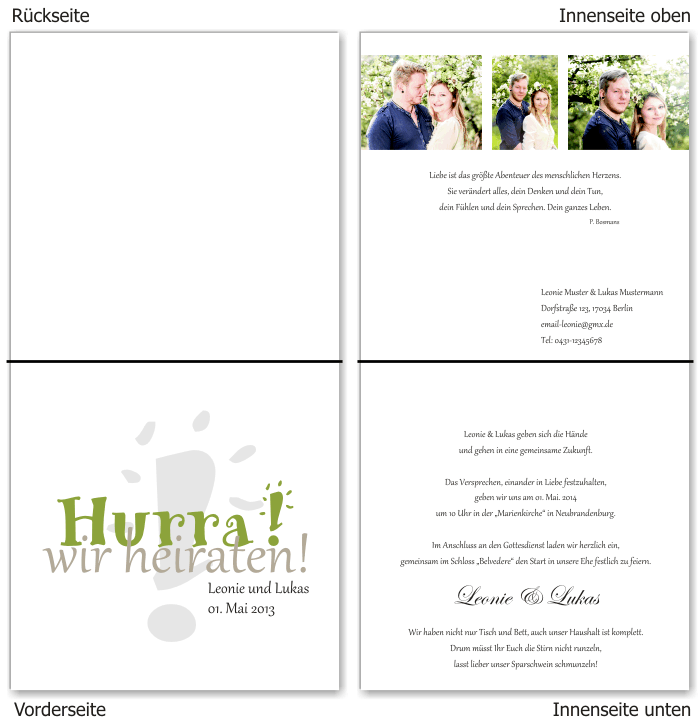  Einladungskarten Hochzeit, Hochzeitseinladungen, Hochzeitskarten, Einladungen f&uuml;r Hochzeit