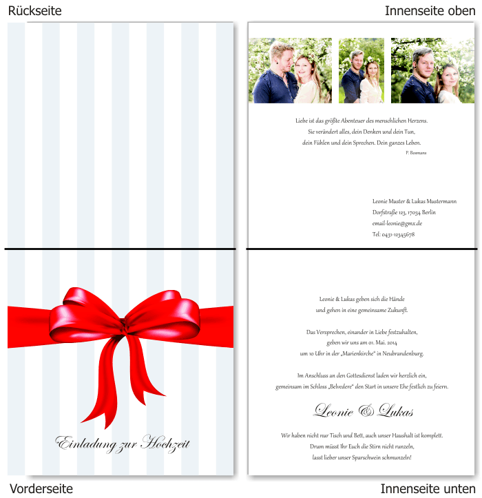  Einladungskarten Hochzeit, Hochzeitseinladungen, Hochzeitskarten, Einladungen f&uuml;r Hochzeit