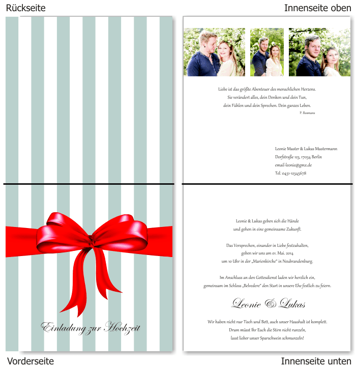  Einladungskarten Hochzeit, Hochzeitseinladungen, Hochzeitskarten, Einladungen f&uuml;r Hochzeit