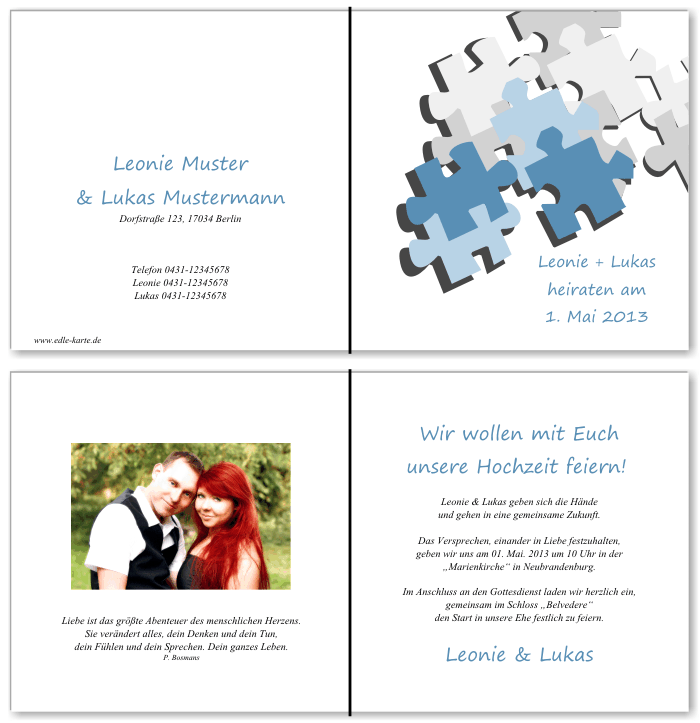  Einladungskarten Hochzeit, Hochzeitseinladungen, Hochzeitskarten, Einladungen f&uuml;r Hochzeit