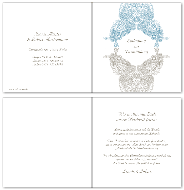  Einladungskarten Hochzeit, Hochzeitseinladungen, Hochzeitskarten, Einladungen f&uuml;r Hochzeit