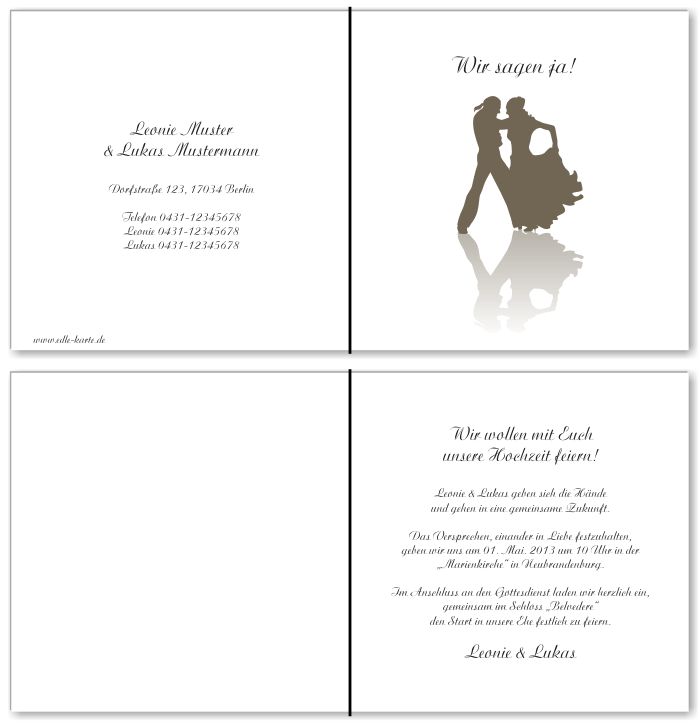  Einladungskarten Hochzeit, Hochzeitseinladungen, Hochzeitskarten, Einladungen f&uuml;r Hochzeit