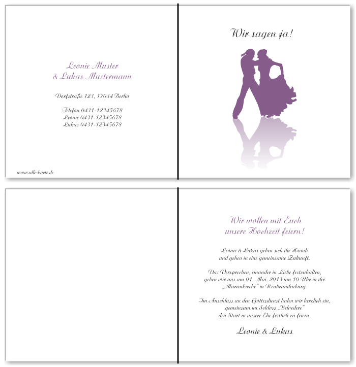  Einladungskarten Hochzeit, Hochzeitseinladungen, Hochzeitskarten, Einladungen f&uuml;r Hochzeit