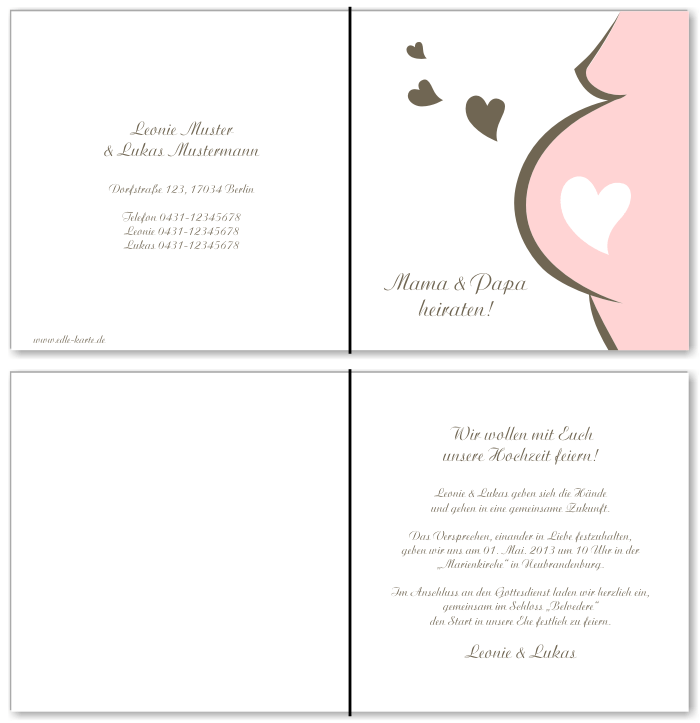  Einladungskarten Hochzeit, Hochzeitseinladungen, Hochzeitskarten, Einladungen f&uuml;r Hochzeit