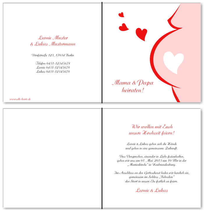  Einladungskarten Hochzeit, Hochzeitseinladungen, Hochzeitskarten, Einladungen f&uuml;r Hochzeit