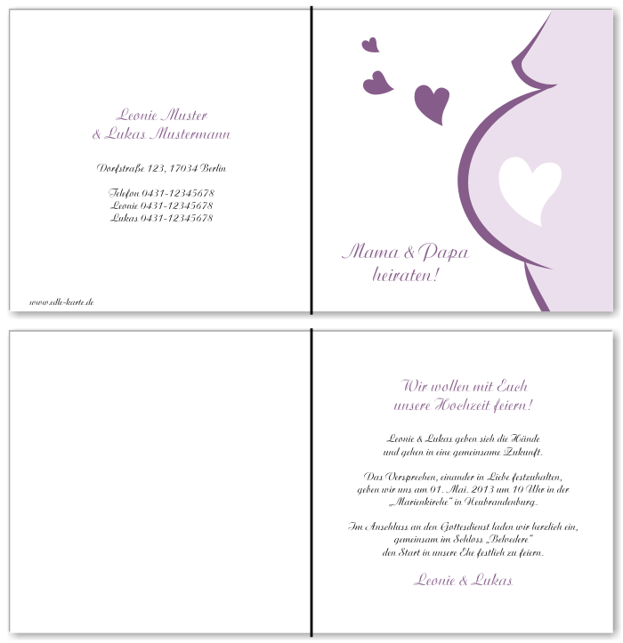  Einladungskarten Hochzeit, Hochzeitseinladungen, Hochzeitskarten, Einladungen f&uuml;r Hochzeit