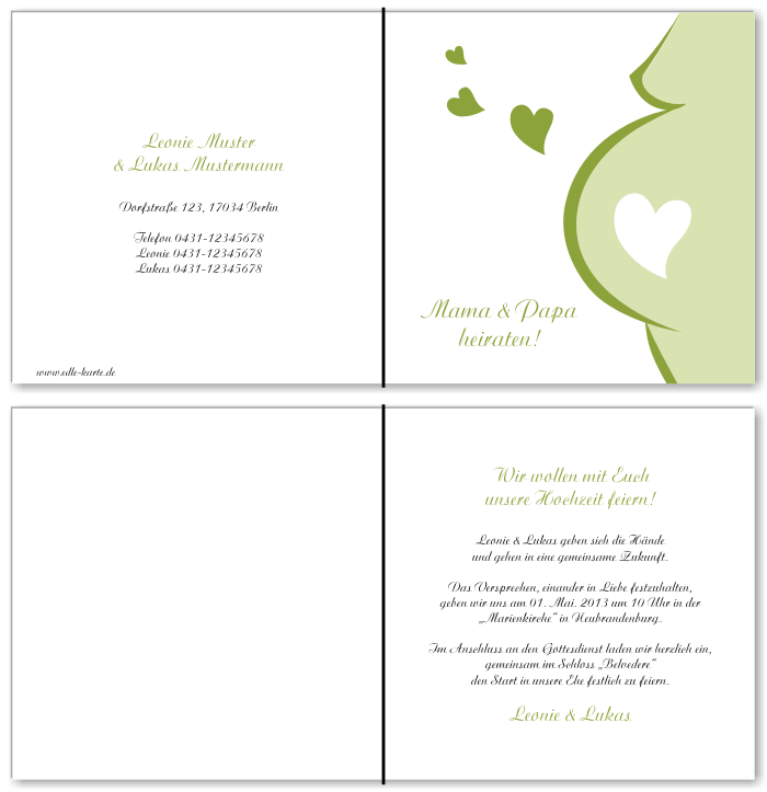  Einladungskarten Hochzeit, Hochzeitseinladungen, Hochzeitskarten, Einladungen f&uuml;r Hochzeit