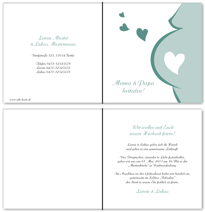  Einladungskarten Hochzeit, Hochzeitseinladungen, Hochzeitskarten, Einladungen f&uuml;r Hochzeit