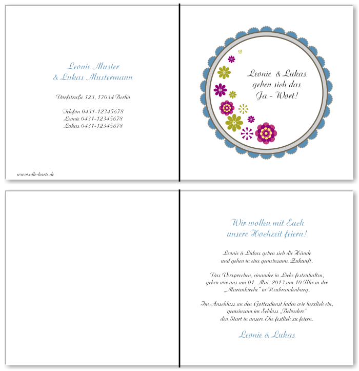  Einladungskarten Hochzeit, Hochzeitseinladungen, Hochzeitskarten, Einladungen f&uuml;r Hochzeit