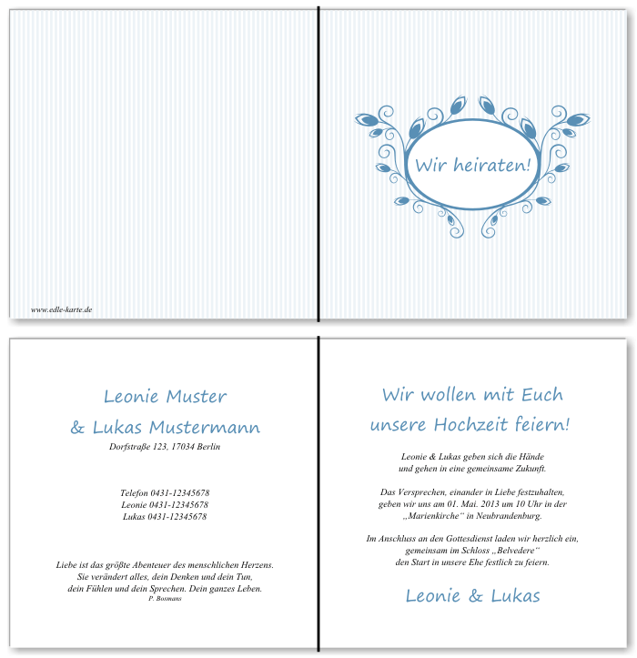  Einladungskarten Hochzeit, Hochzeitseinladungen, Hochzeitskarten, Einladungen f&uuml;r Hochzeit