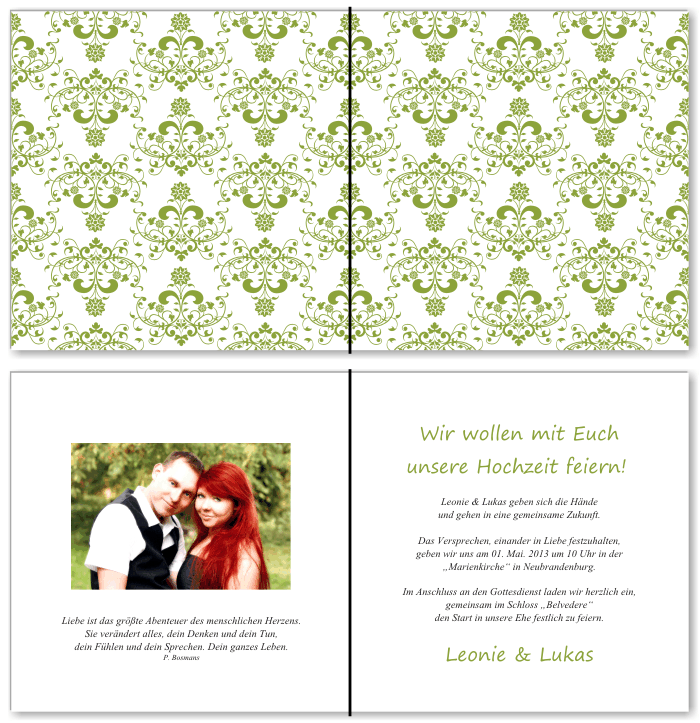  Einladungskarten Hochzeit, Hochzeitseinladungen, Hochzeitskarten, Einladungen f&uuml;r Hochzeit