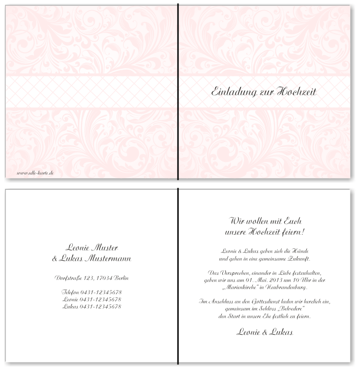  Einladungskarten Hochzeit, Hochzeitseinladungen, Hochzeitskarten, Einladungen f&uuml;r Hochzeit