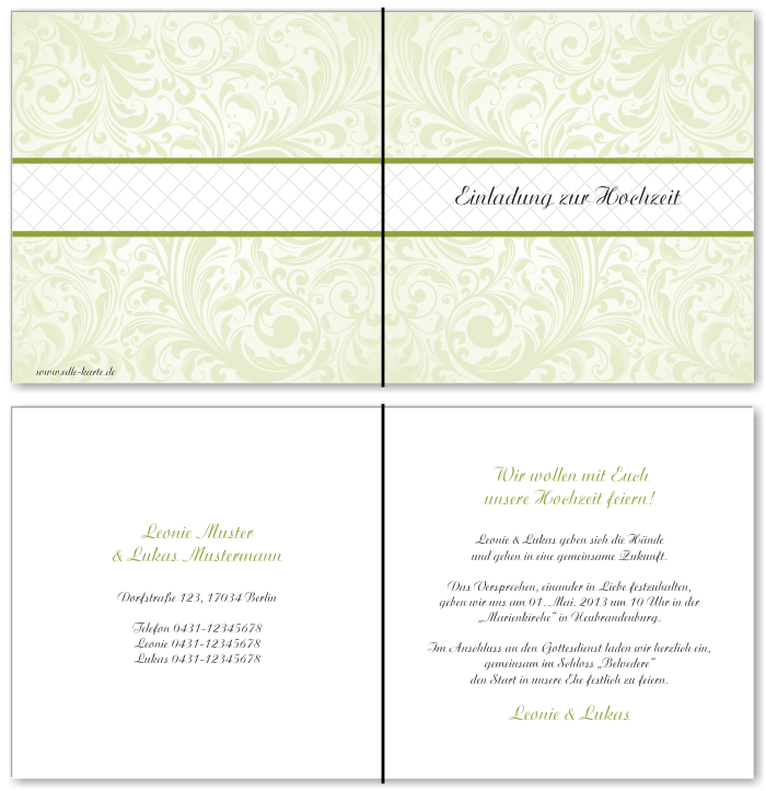  Einladungskarten Hochzeit, Hochzeitseinladungen, Hochzeitskarten, Einladungen f&uuml;r Hochzeit