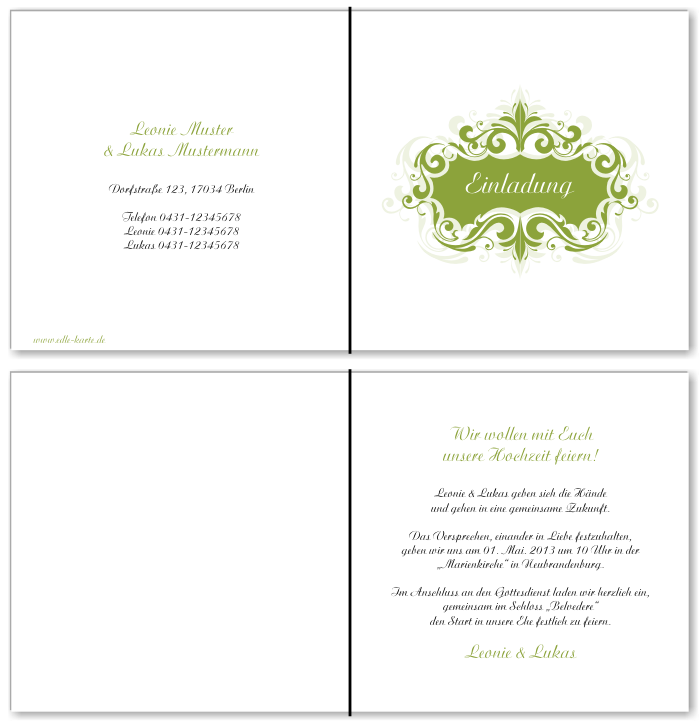  Einladungskarten Hochzeit, Hochzeitseinladungen, Hochzeitskarten, Einladungen f&uuml;r Hochzeit