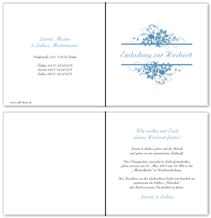  Einladungskarten Hochzeit, Hochzeitseinladungen, Hochzeitskarten, Einladungen f&uuml;r Hochzeit