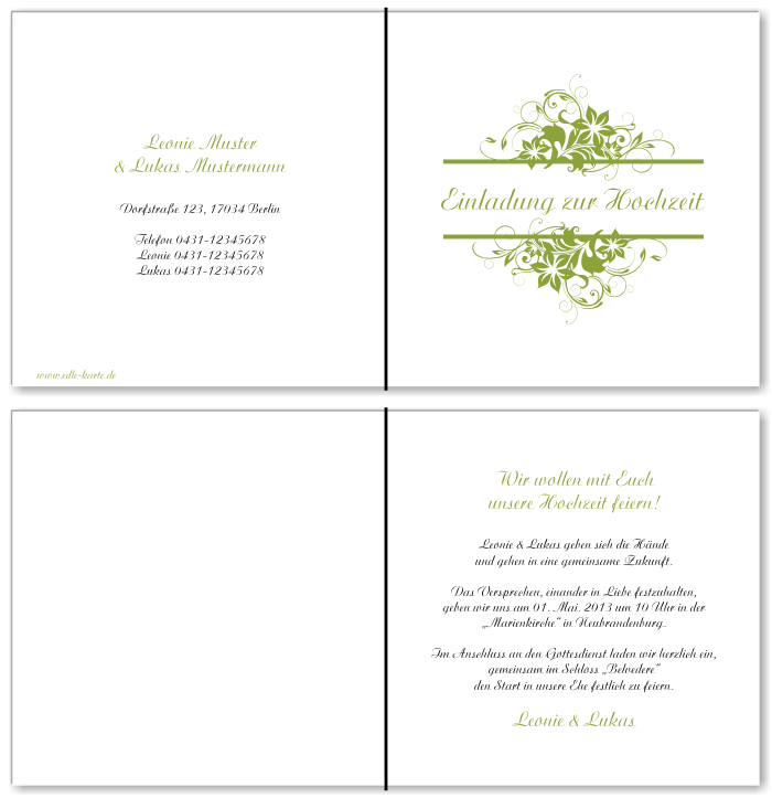  Einladungskarten Hochzeit, Hochzeitseinladungen, Hochzeitskarten, Einladungen f&uuml;r Hochzeit