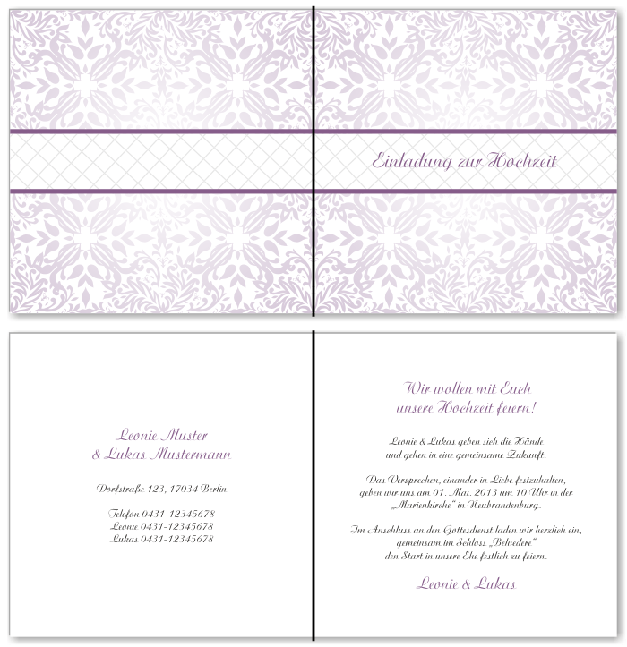  Einladungskarten Hochzeit, Hochzeitseinladungen, Hochzeitskarten, Einladungen f&uuml;r Hochzeit