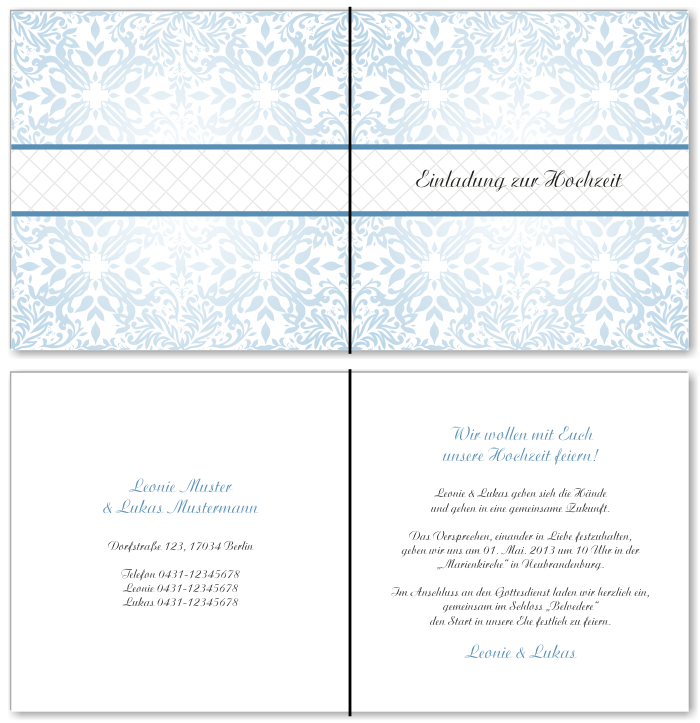  Einladungskarten Hochzeit, Hochzeitseinladungen, Hochzeitskarten, Einladungen f&uuml;r Hochzeit